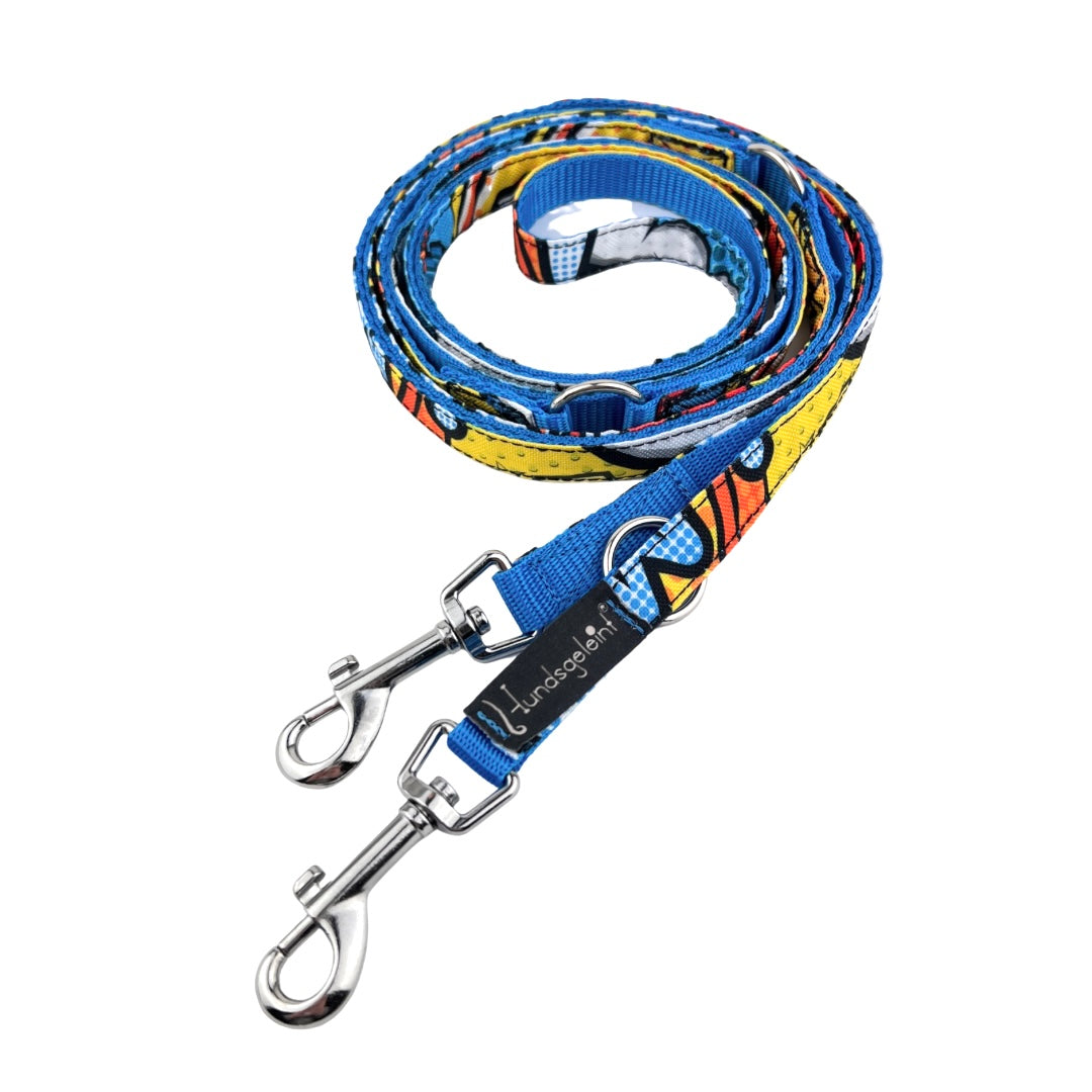 15mm/3fach Leine Comic x Blau (für 0-13kg Hunde)