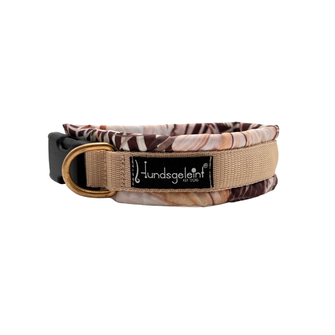 Halsband Trockenblumen x Beige, Gr. L, Messing