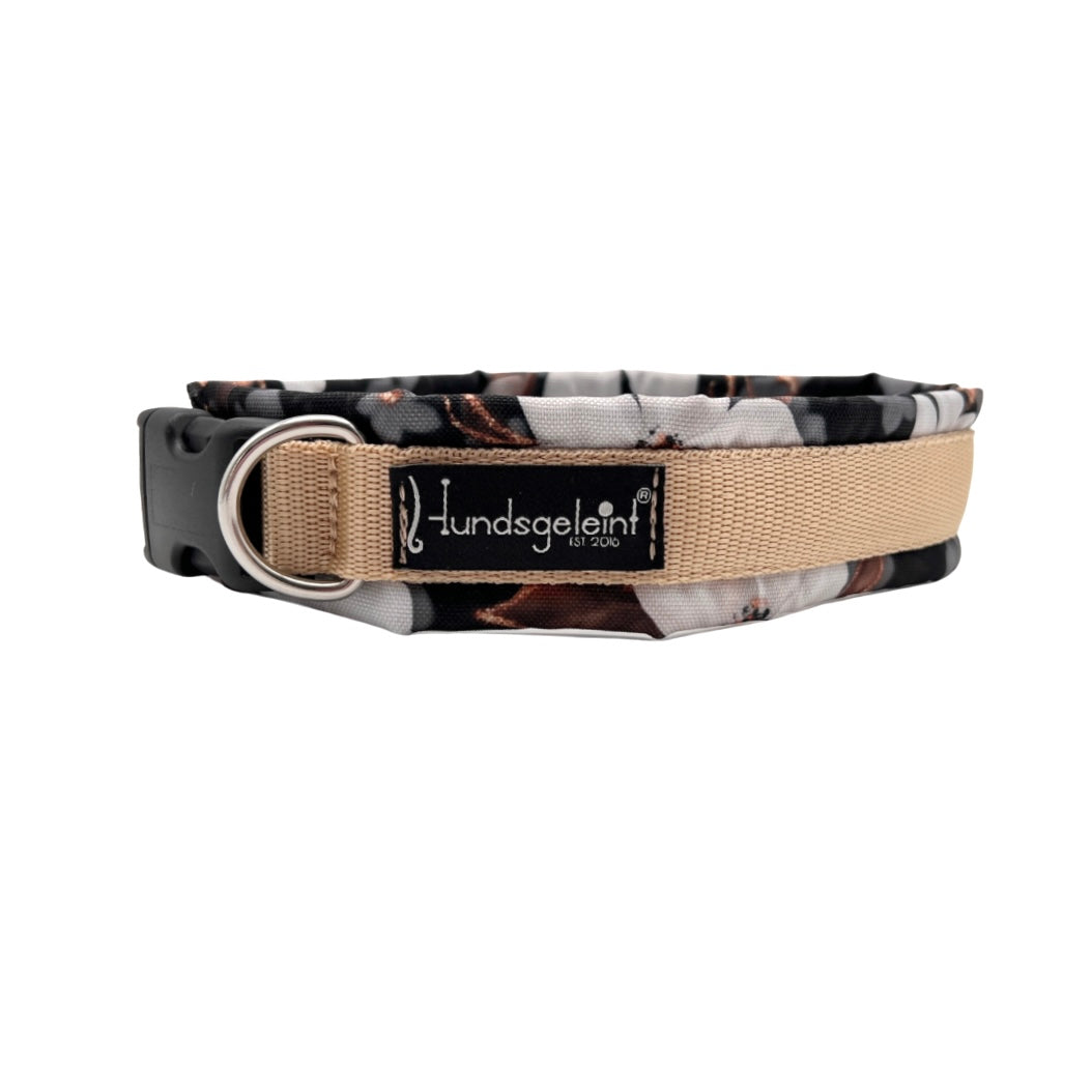 Halsband White Flowers x Beige, Gr. L