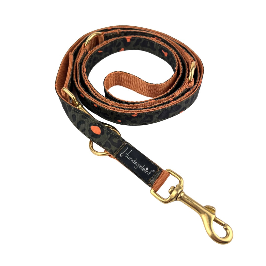 20mm/3fach Oliv Leo x Kupfer, Messing (für 12-33kg Hunde)