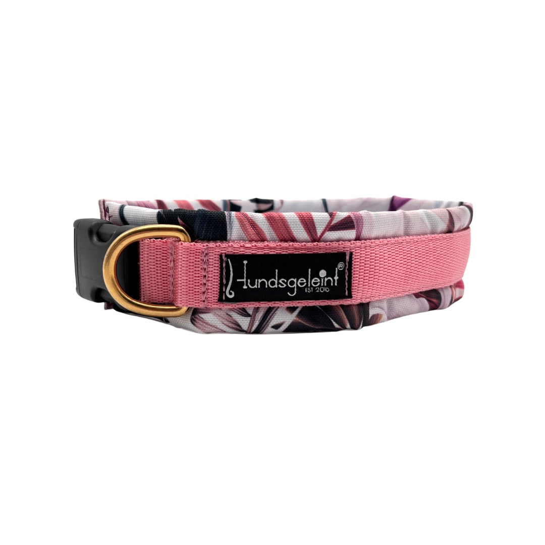 Halsband Hipster Flowers x Rosa, Gr. L, Messing