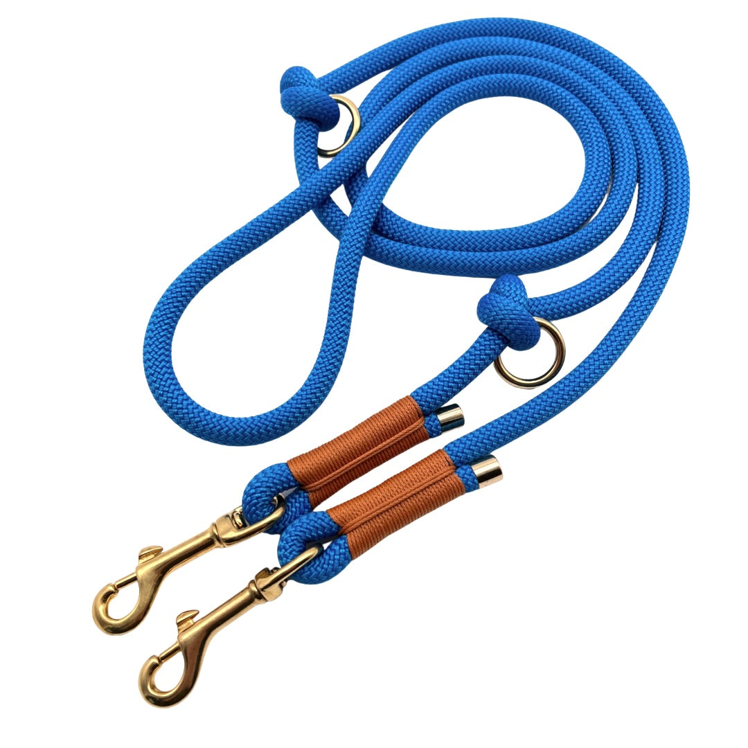 2m/2fach Tauleine Blau (für 12-33kg Hunde)
