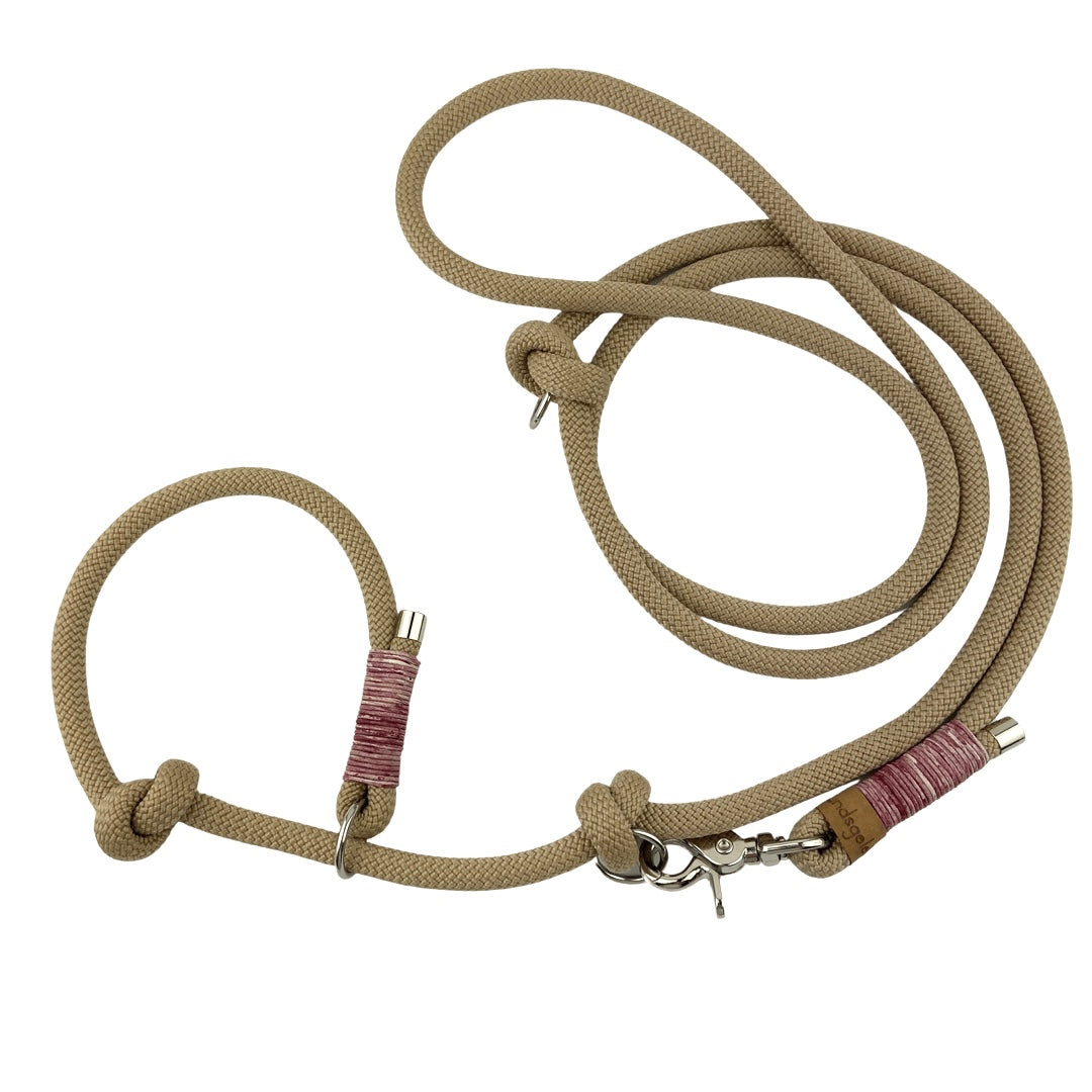 Retrieverleine 'taupe berry' (für 12-33kg Hunde)