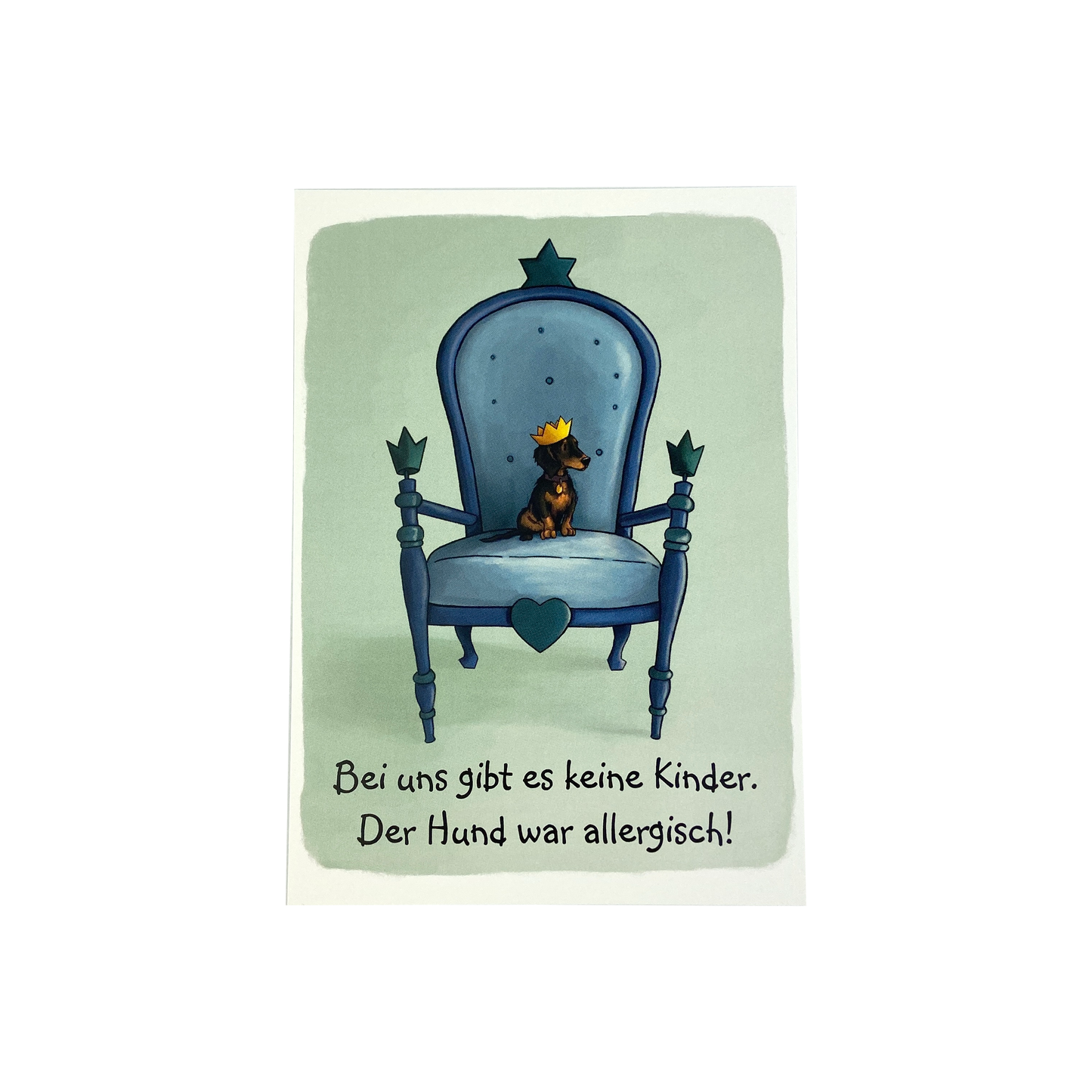 Postkarte Allergischer Hund