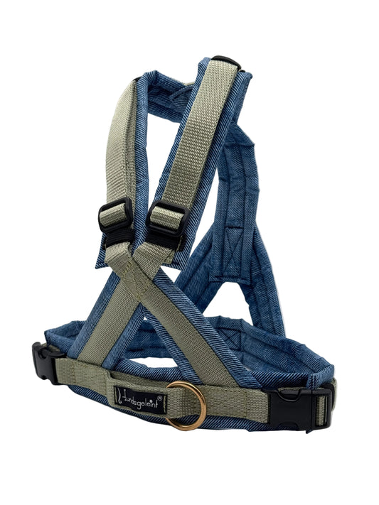 Comfort Blue Denim x Hellolive, Gr. S/M - mit Messing-Ringen