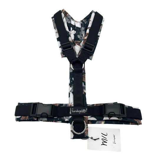 White Flowers x Schwarz, Gr. M/L